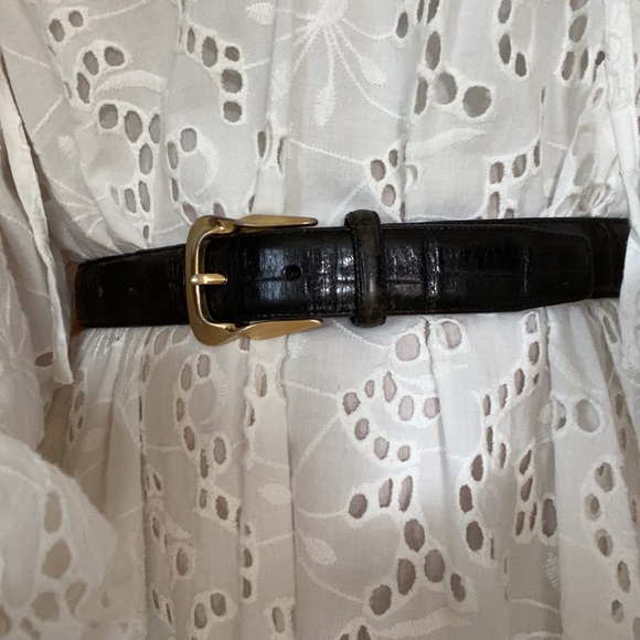 Brighton Belt Embossed Calfskin leather black Medium - Picture 2 of 7